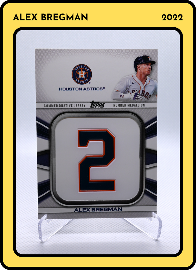 2022 Topps Alex Bregman #JNM-AB Jersey Number Medallion 2022 Topps Alex Bregman #JNM-AB Jersey Number Medallion