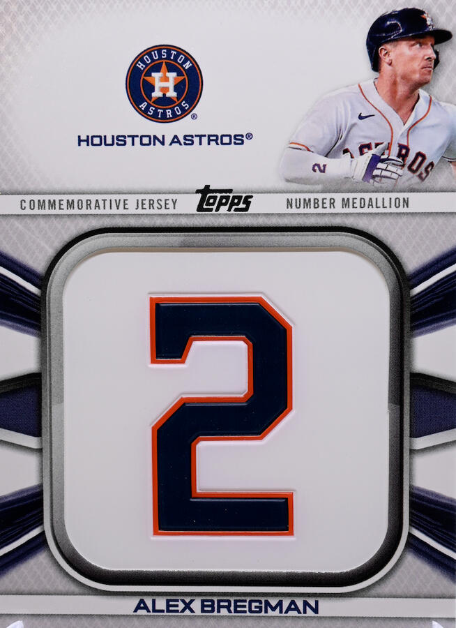 2022 Topps Alex Bregman #JNM-AB Jersey Number Medallion 2022 Topps Alex Bregman #JNM-AB Jersey Number Medallion