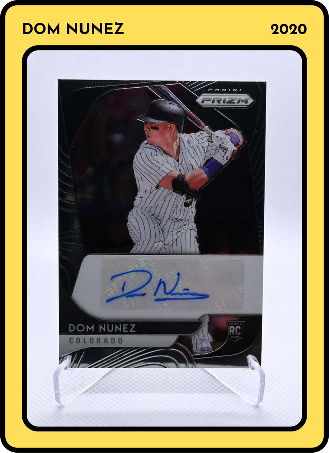 2020 Panini Prizm Dom Nunez #RA-DN Auto 2020 Panini Prizm Dom Nunez #RA-DN Auto