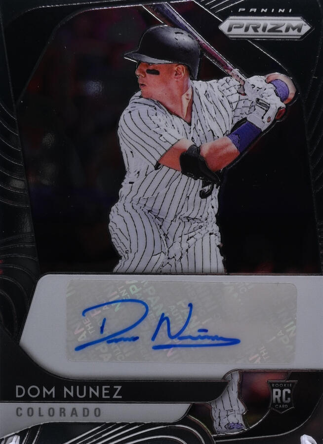 2020 Panini Prizm Dom Nunez #RA-DN Auto 2020 Panini Prizm Dom Nunez #RA-DN Auto