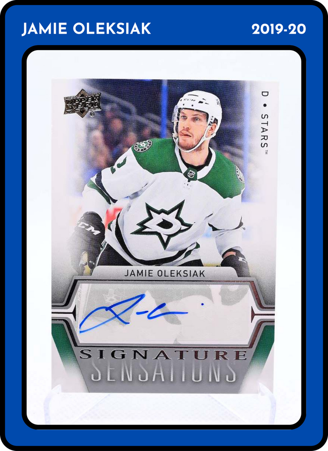 2019-20 Upper Deck Signature Sensations Jamie Oleksiak #SS-JO Auto 2019-20 Upper Deck Signature Sensations Jamie Oleksiak #SS-JO Auto